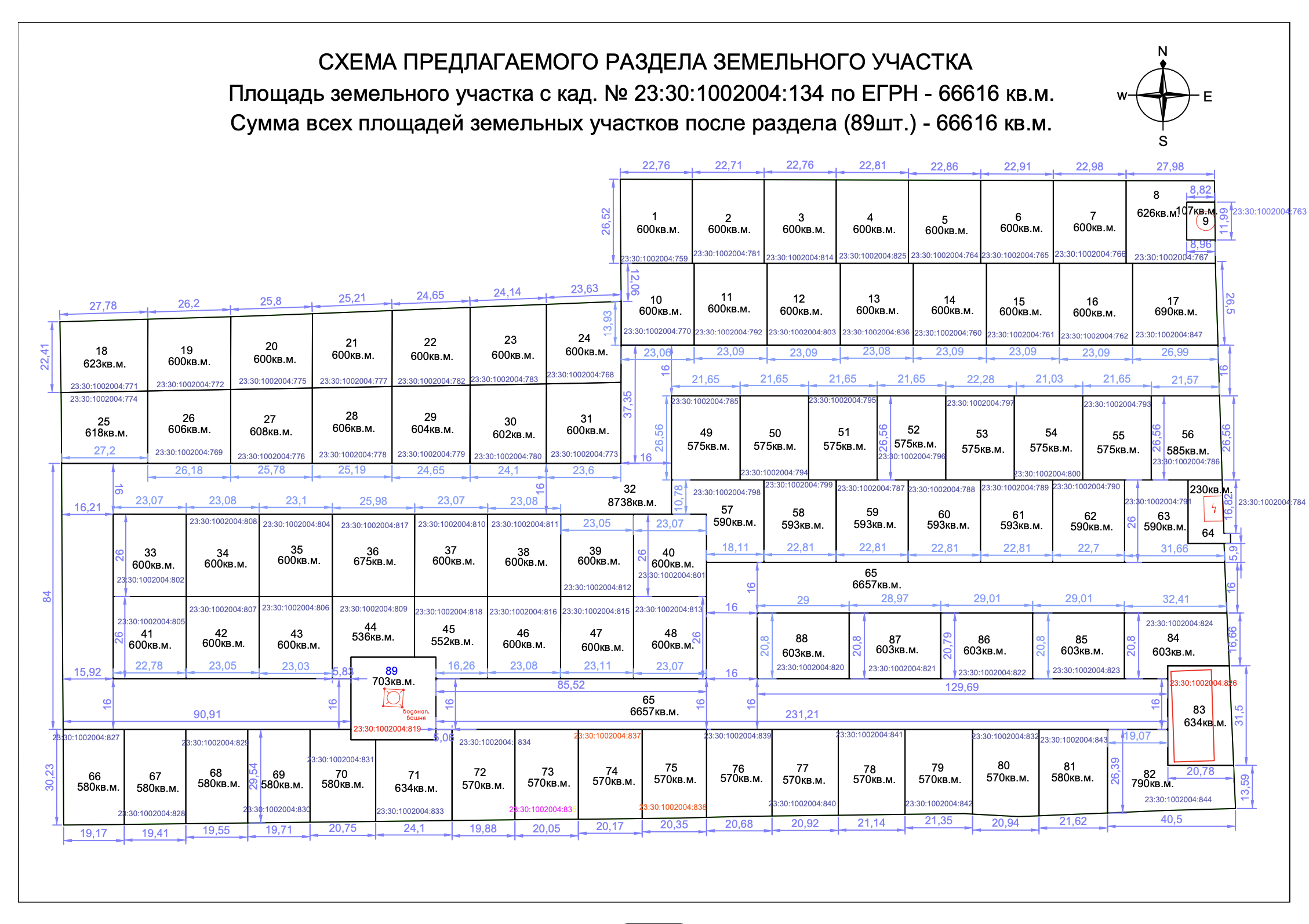 Кадастровая схема раздела участка